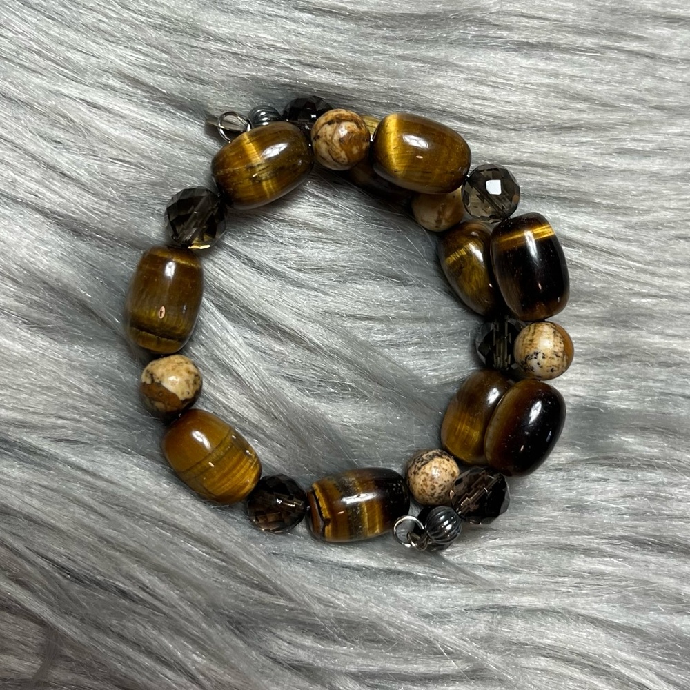 Carolyn pollack brown gem stone bracelet